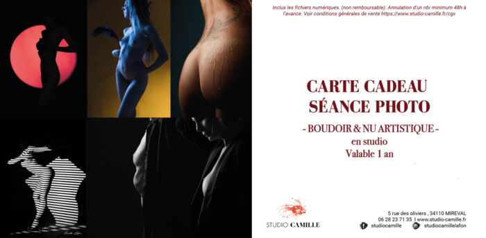 Bon Cadeau seance photo montpellier shooting boudoir nu